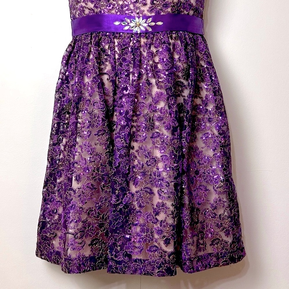 Roberta Formal Purple Strapless Dress - Picture 4 of 11